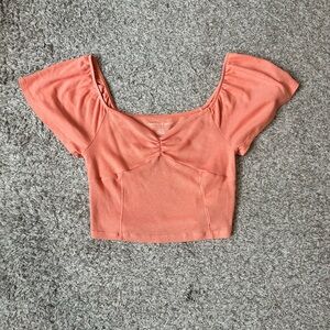 American Eagle Outfitters Peach Crop Top